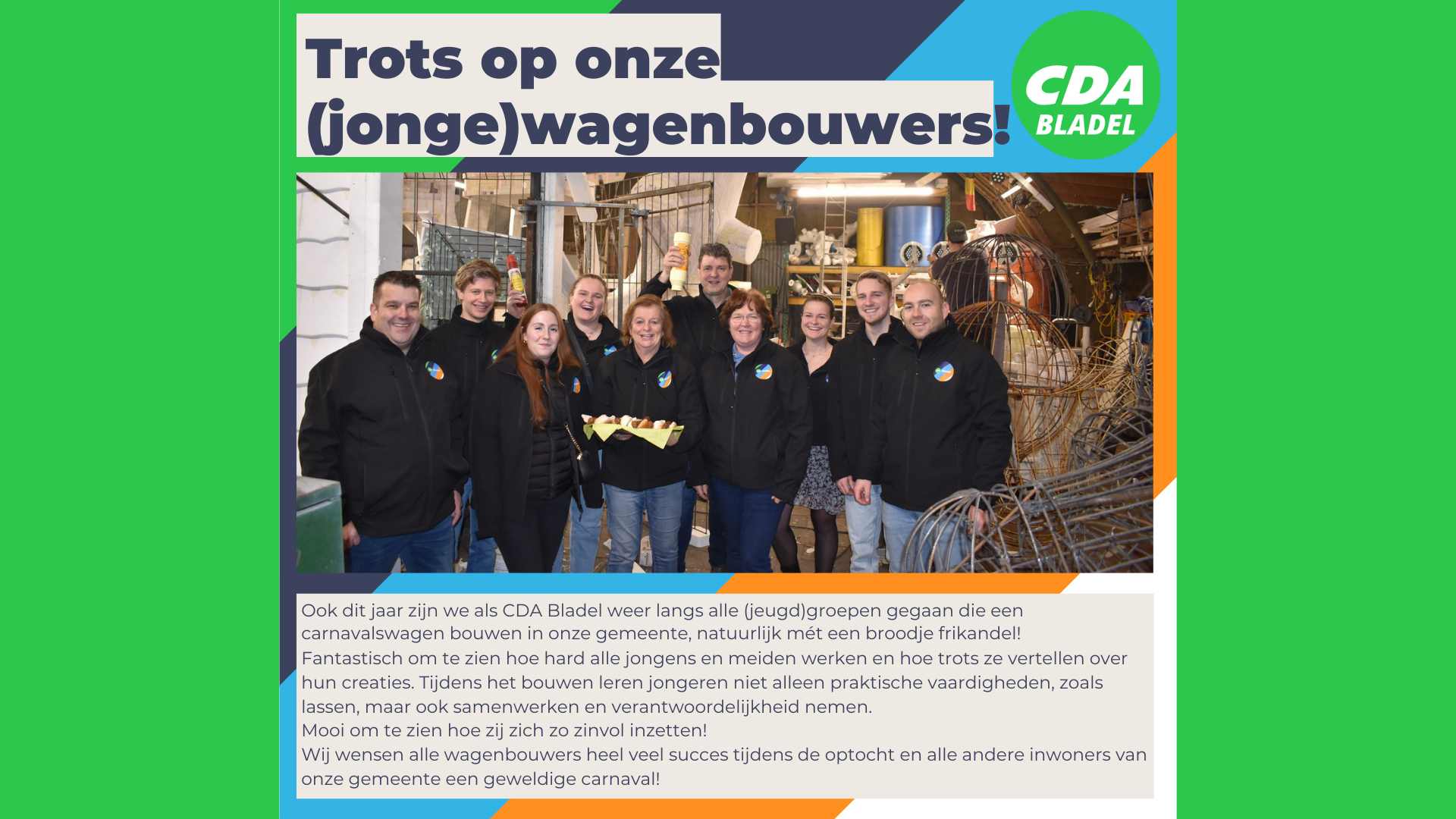 Foto: Trots op onze (jonge)wagenbouwers!