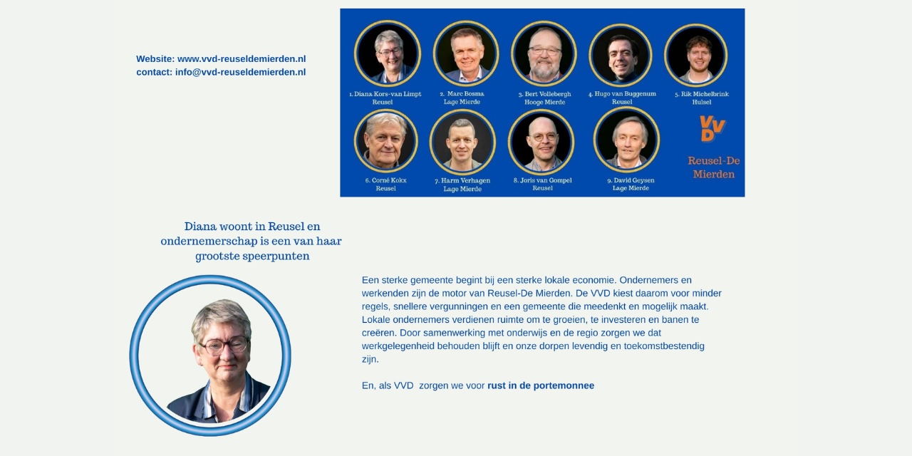 Foto: VVD Reusel-De Mierden: een sterke gemeente begint bij een sterke lokale economie