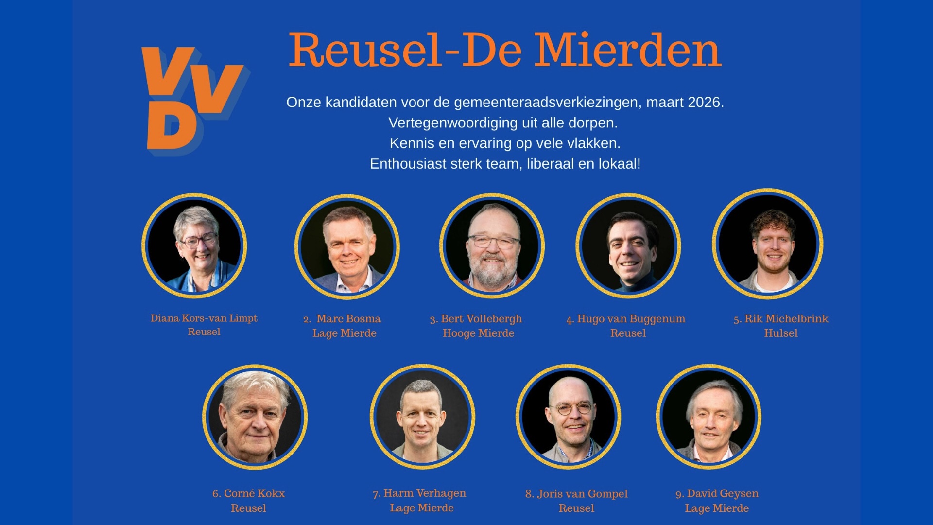 Foto: Kandidaten VVD Reusel-De Mierden