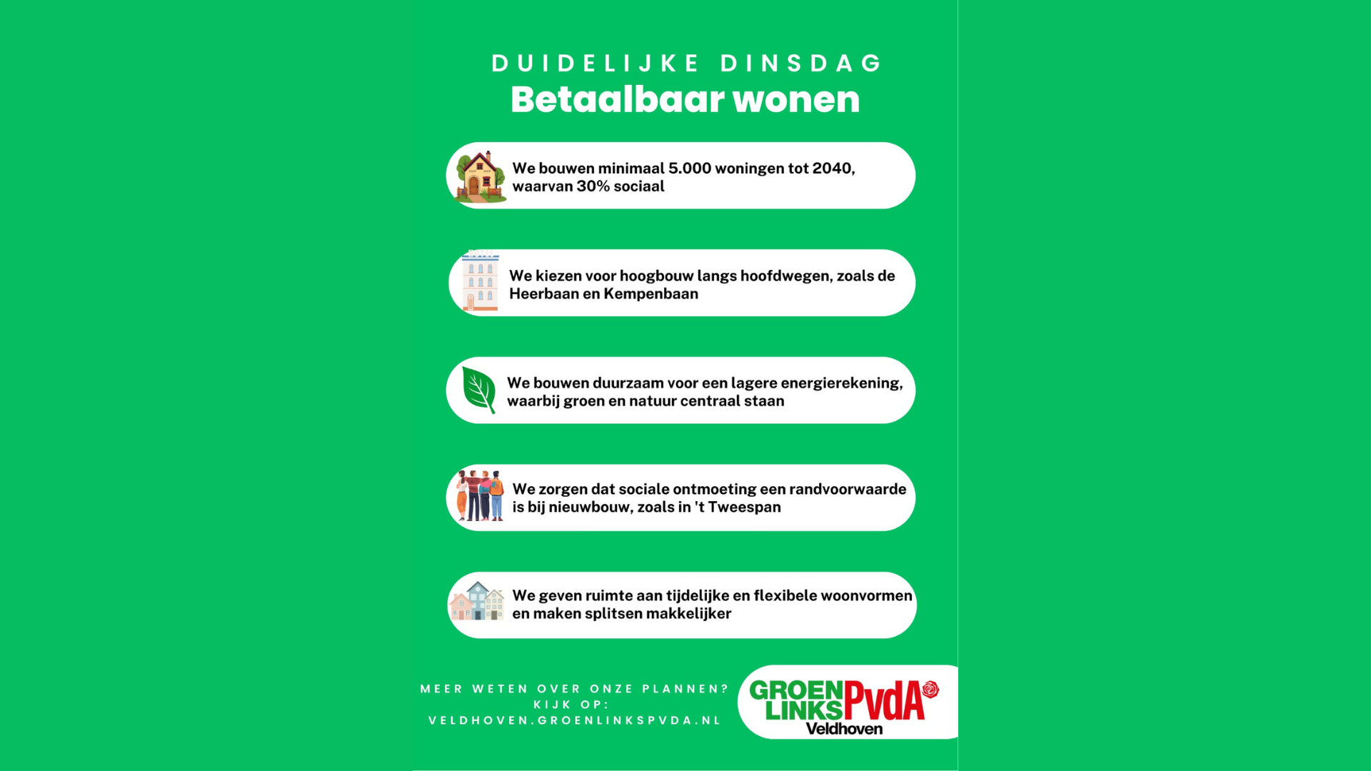 Foto: Duidelijke dinsdag: betaalbaar wonen