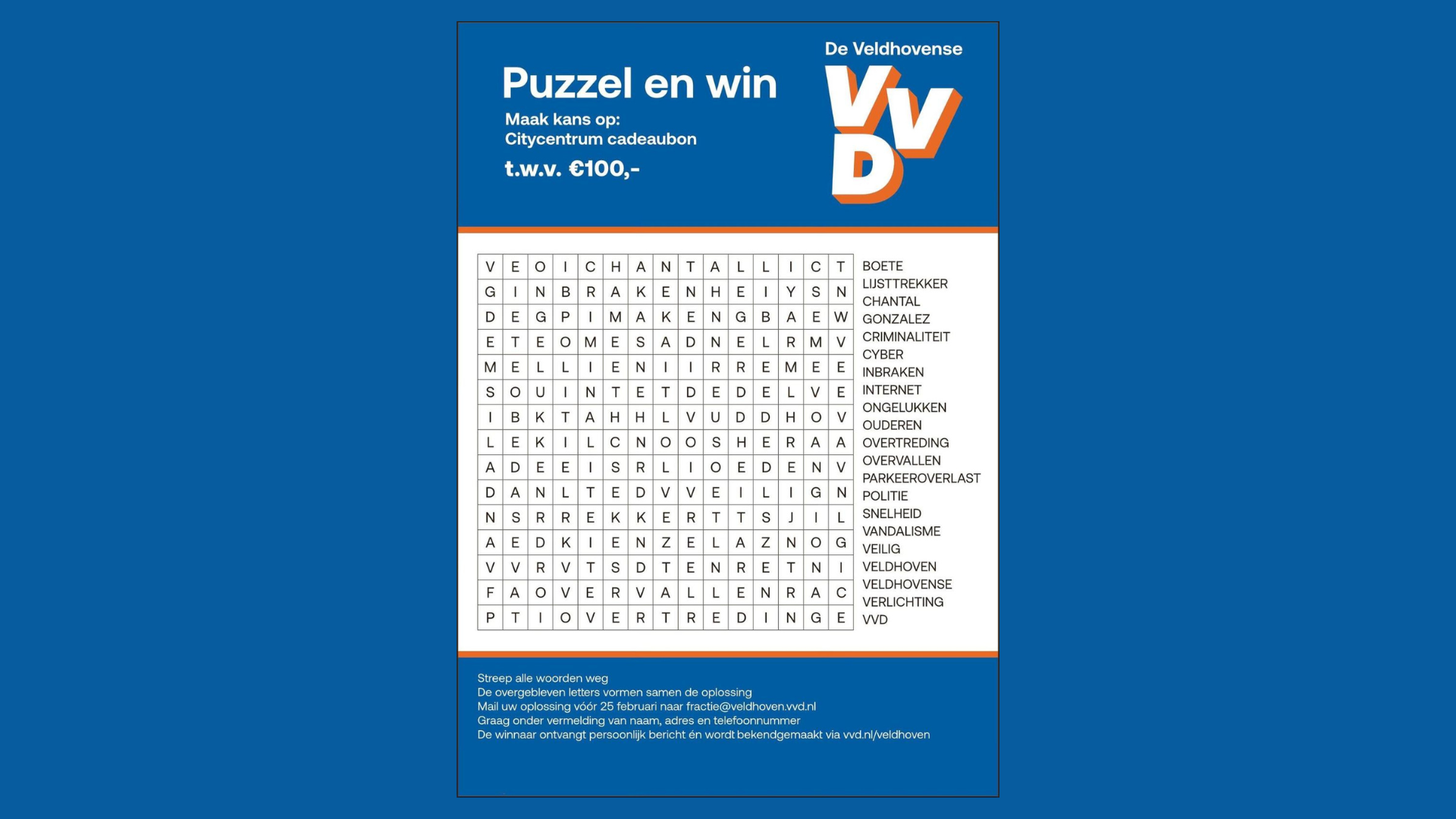 Foto: Puzzel & Win! – De Veldhovense VVD