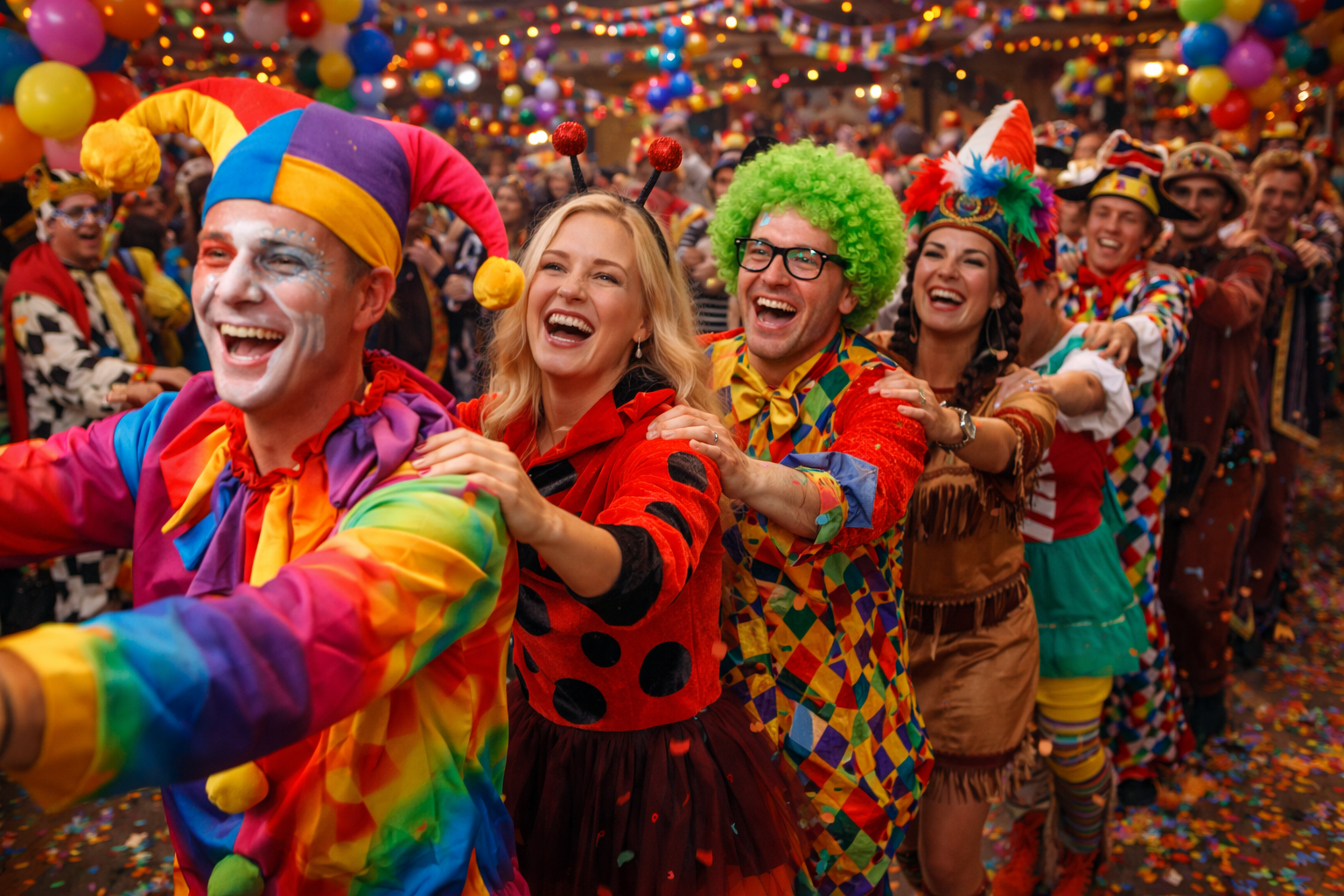 Foto: Wereldrecordpoging langste polonaise lopen in Veldhoven