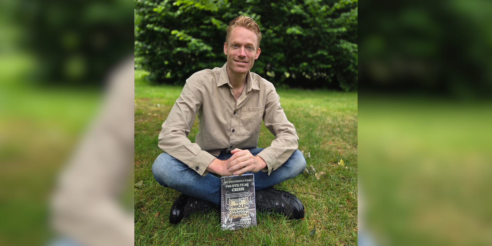 Foto: Geert van Diessen presenteert survivalboek in geboortedorp Veldhoven