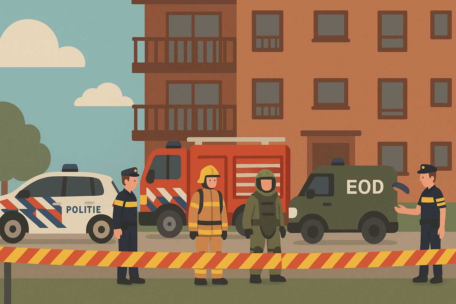 Foto: Gevaarlijke stoffen niet gevonden: bewoners mogen terug naar huis