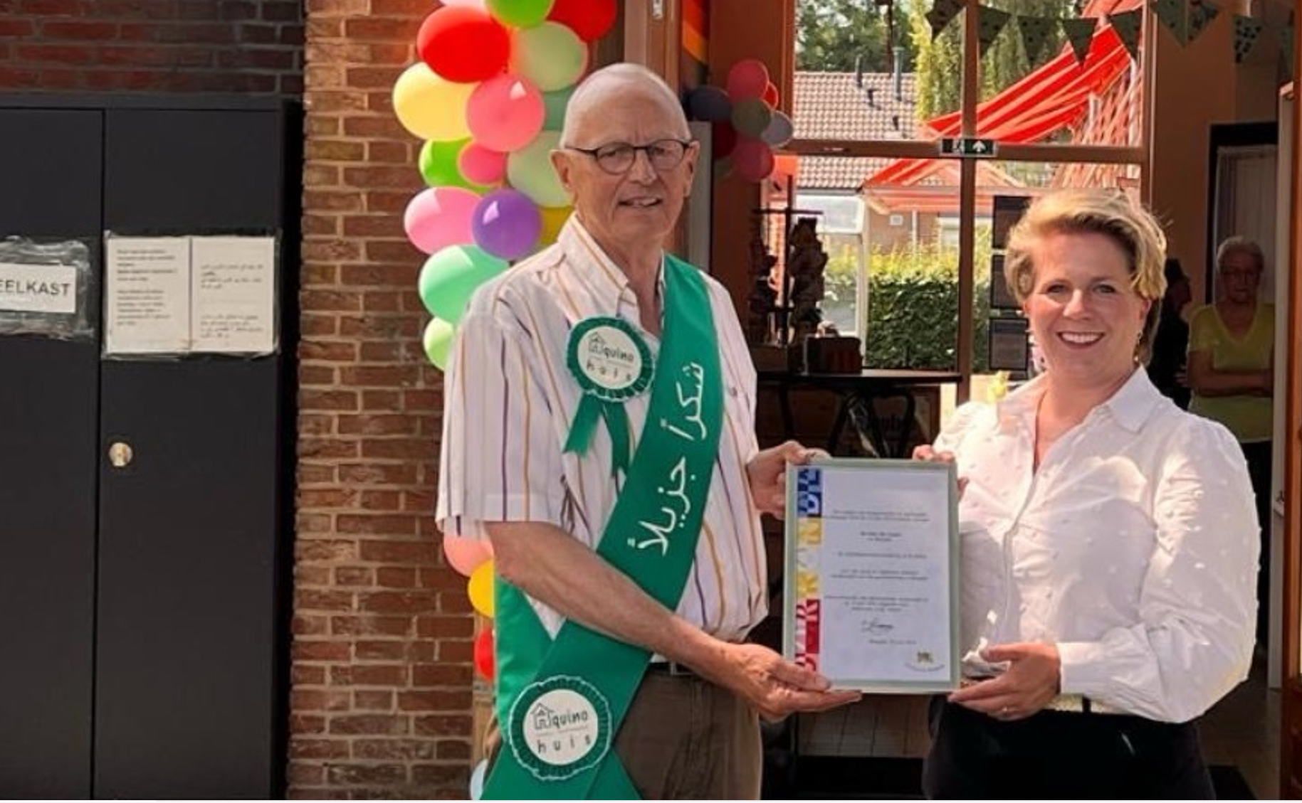 Foto: Vrijwilligersonderscheiding voor Ab Czech