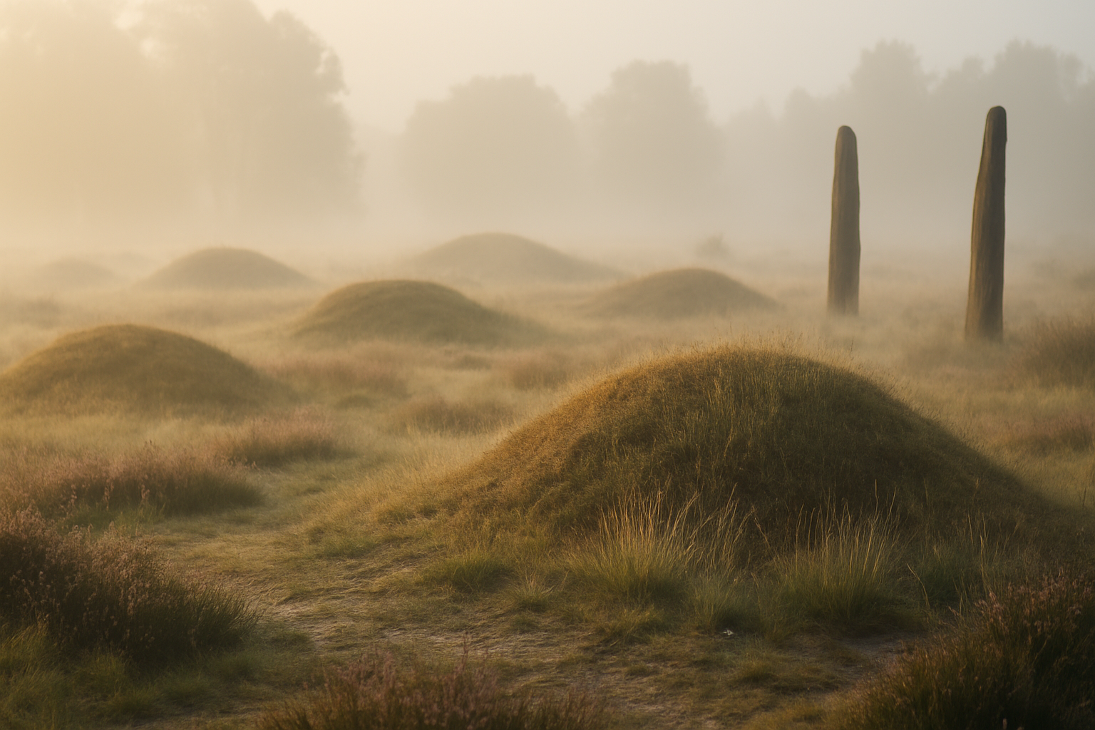 Foto: Wandeling langs het grootste urnenveld van Nederland in Budel