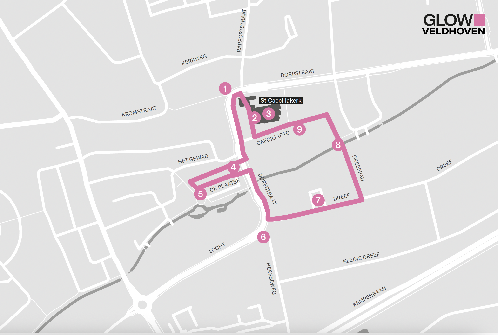 Foto: Dit is de route van GLOW Veldhoven