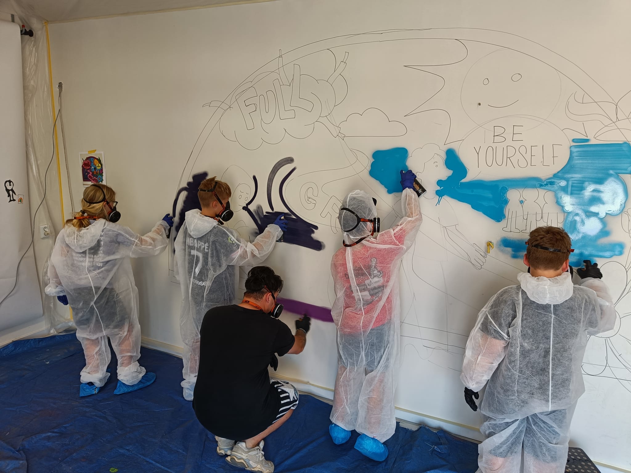 Foto: Graffitiworkshop jongerenwerk Cordaad: 'We willen verbinden met kunst'