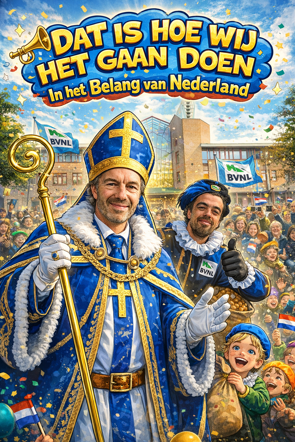 Foto: Calvin Bax (Lijst 5) wil dat Sinterklaas weer rekening houdt met alle Nederlanders.