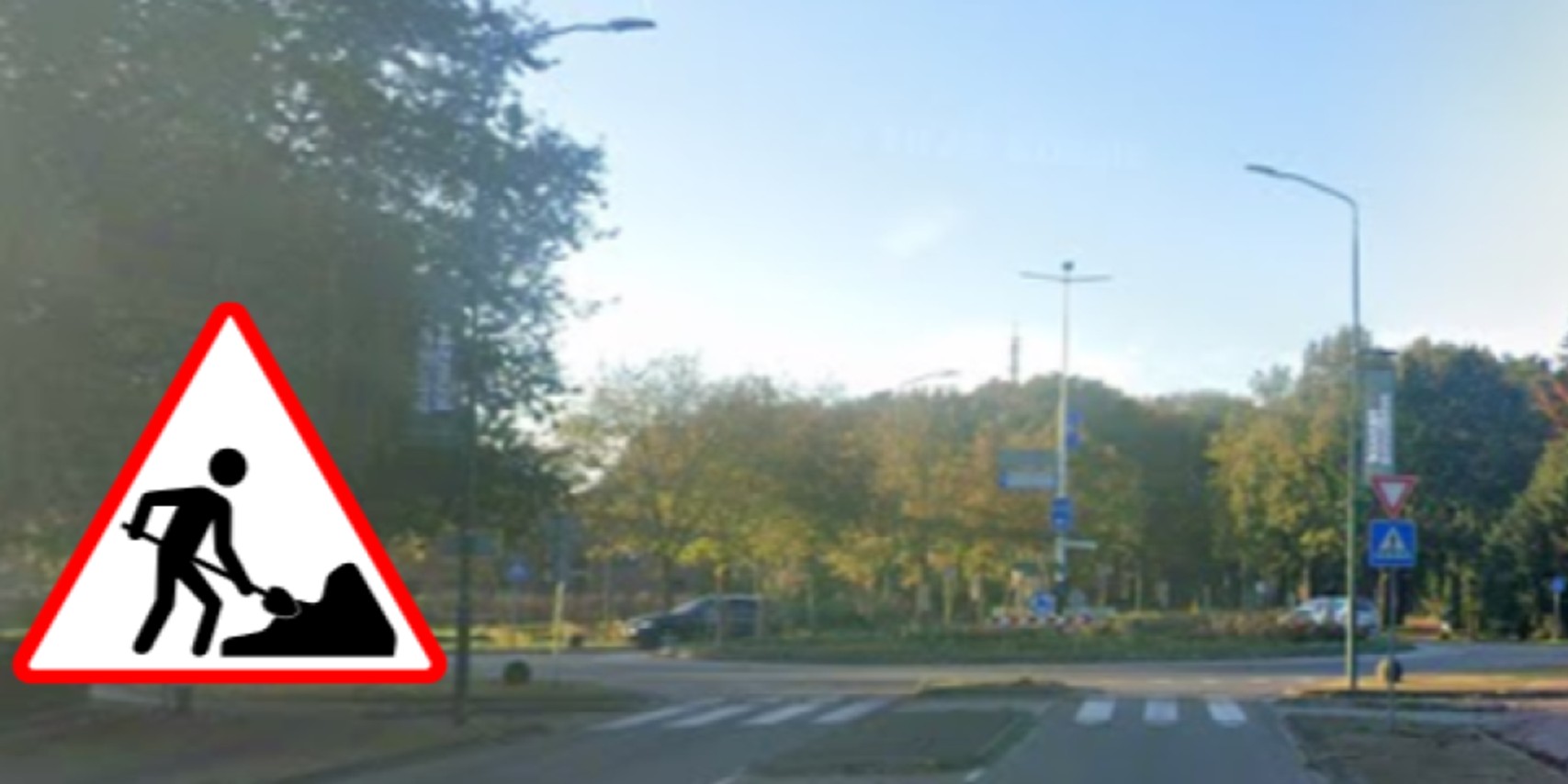 Foto: Aansluiting rotonde Geldropseweg Heeze tijdelijk afgesloten