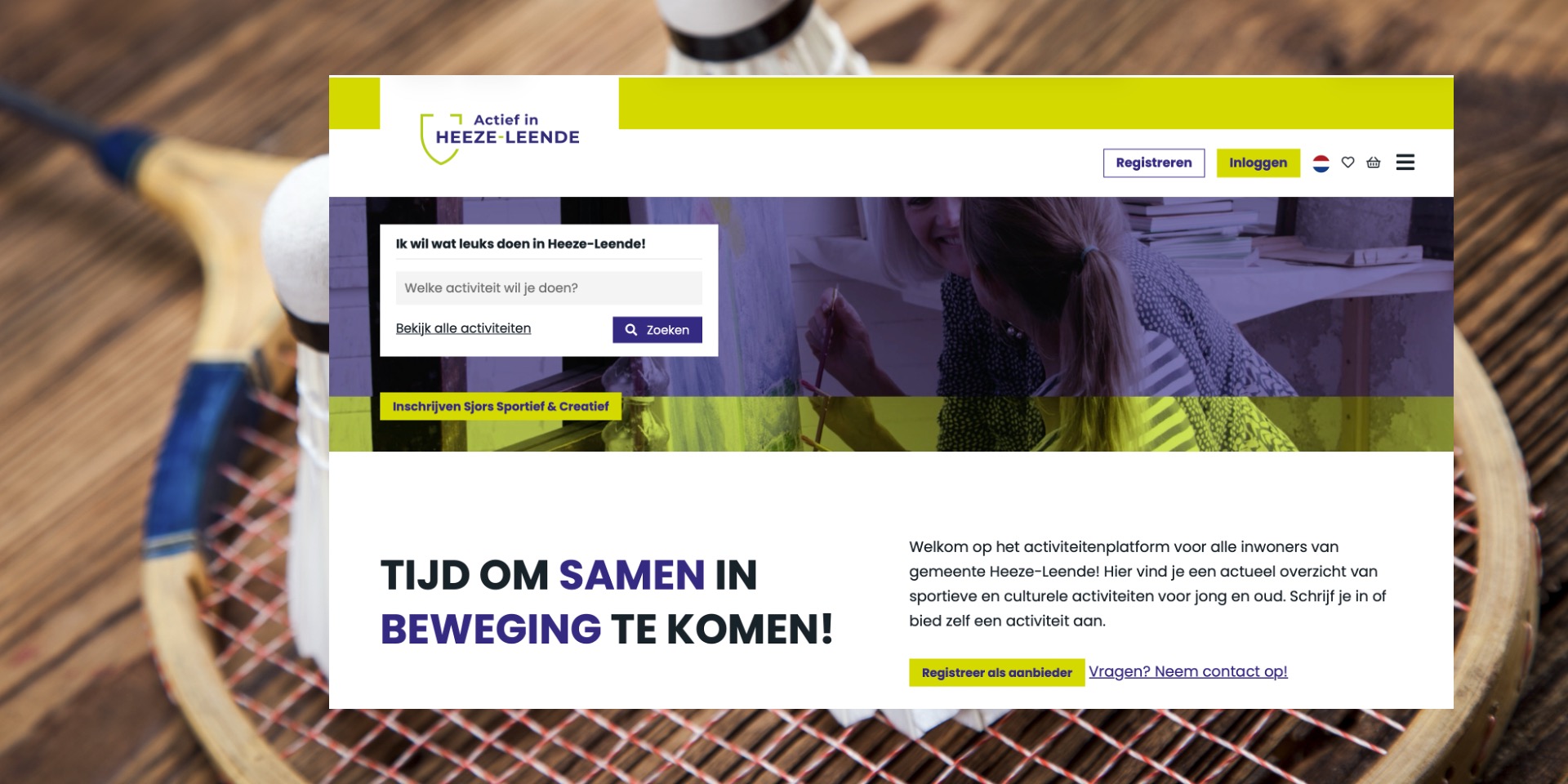 Foto:  Nieuwe website 'Actief in Heeze-Leende' live