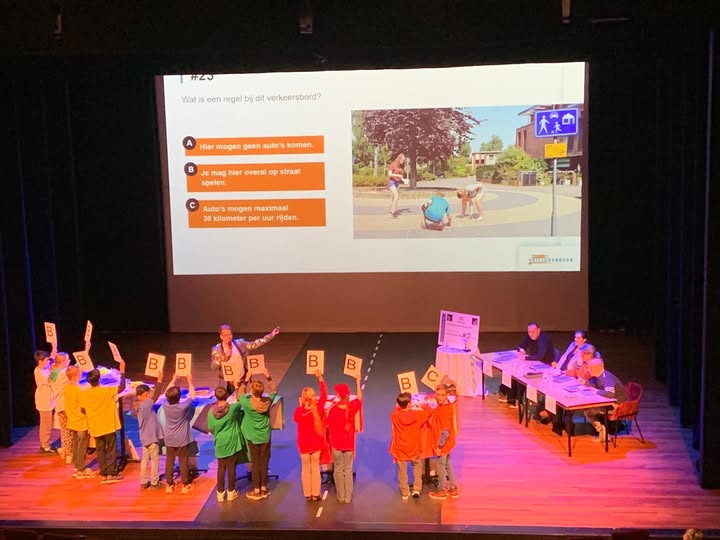 Foto: Basisschool de Akkerwinde wint MRE-finale van de Nationale VVN Verkeersquiz