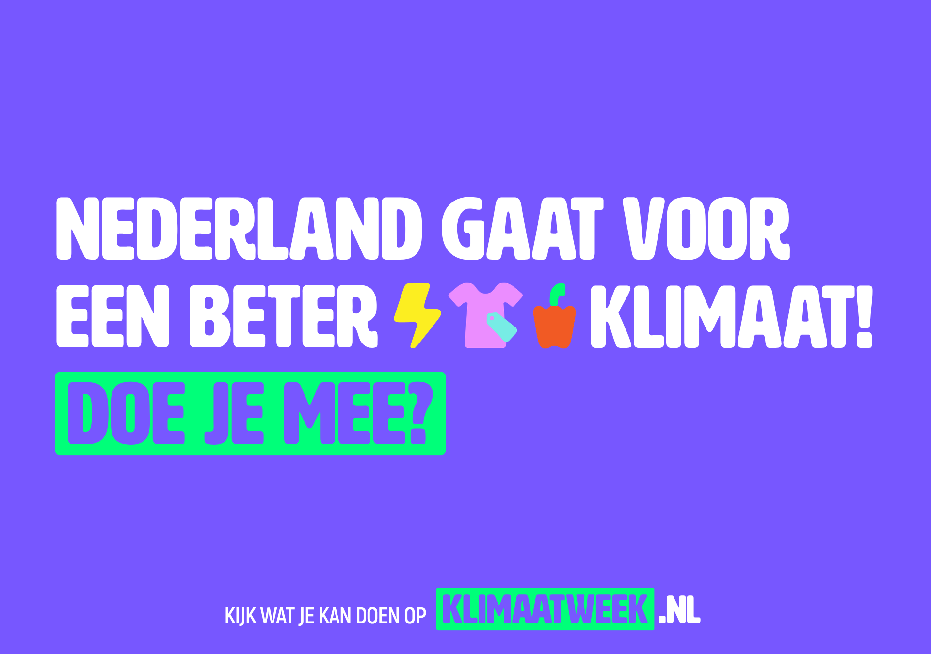 Foto: Doe mee aan de Klimaatweek en laat zien wat jij doet voor het klimaat in gemeente Epe