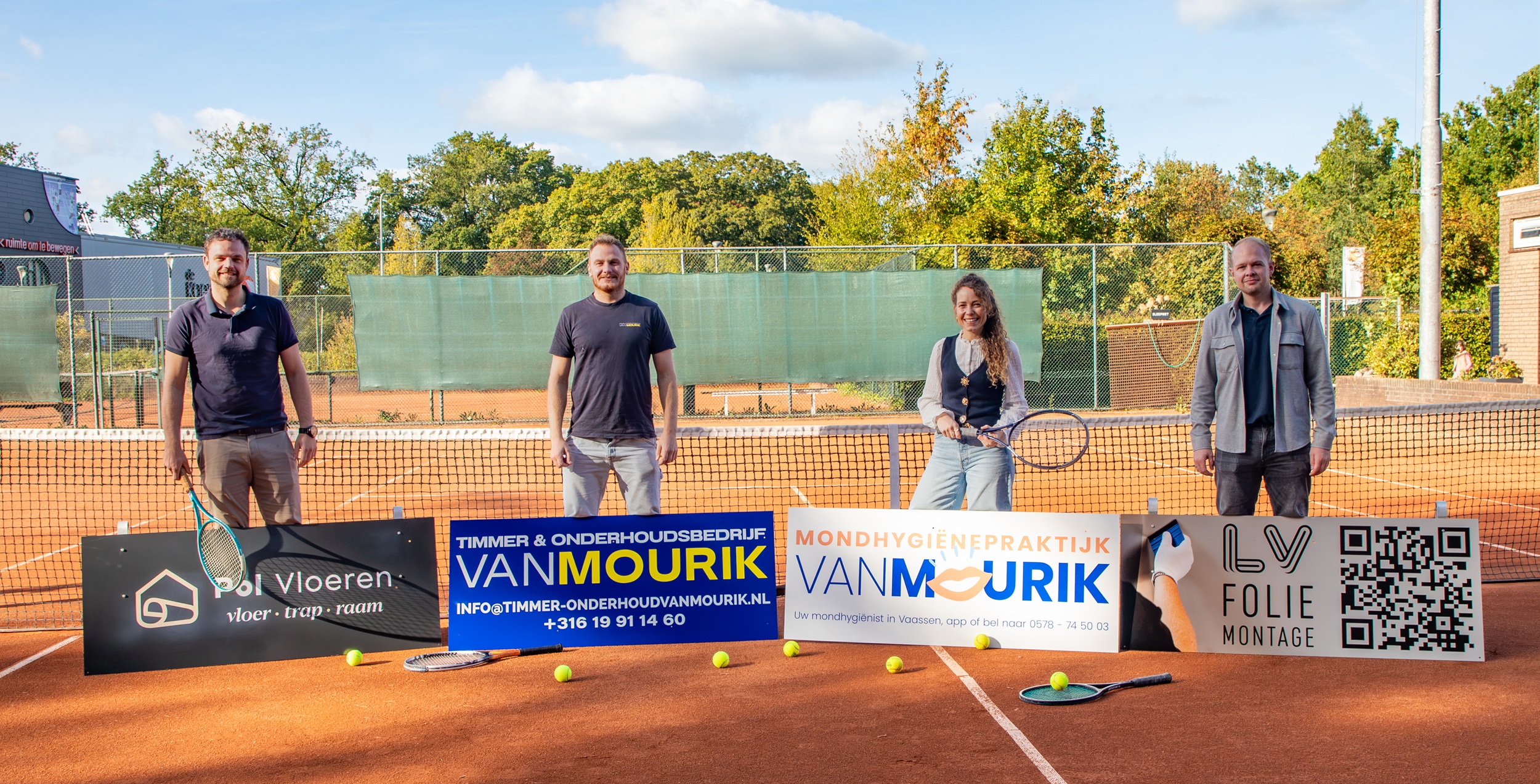 Foto: Tennisclub Vaassen verwelkomt vier nieuwe sponsoren