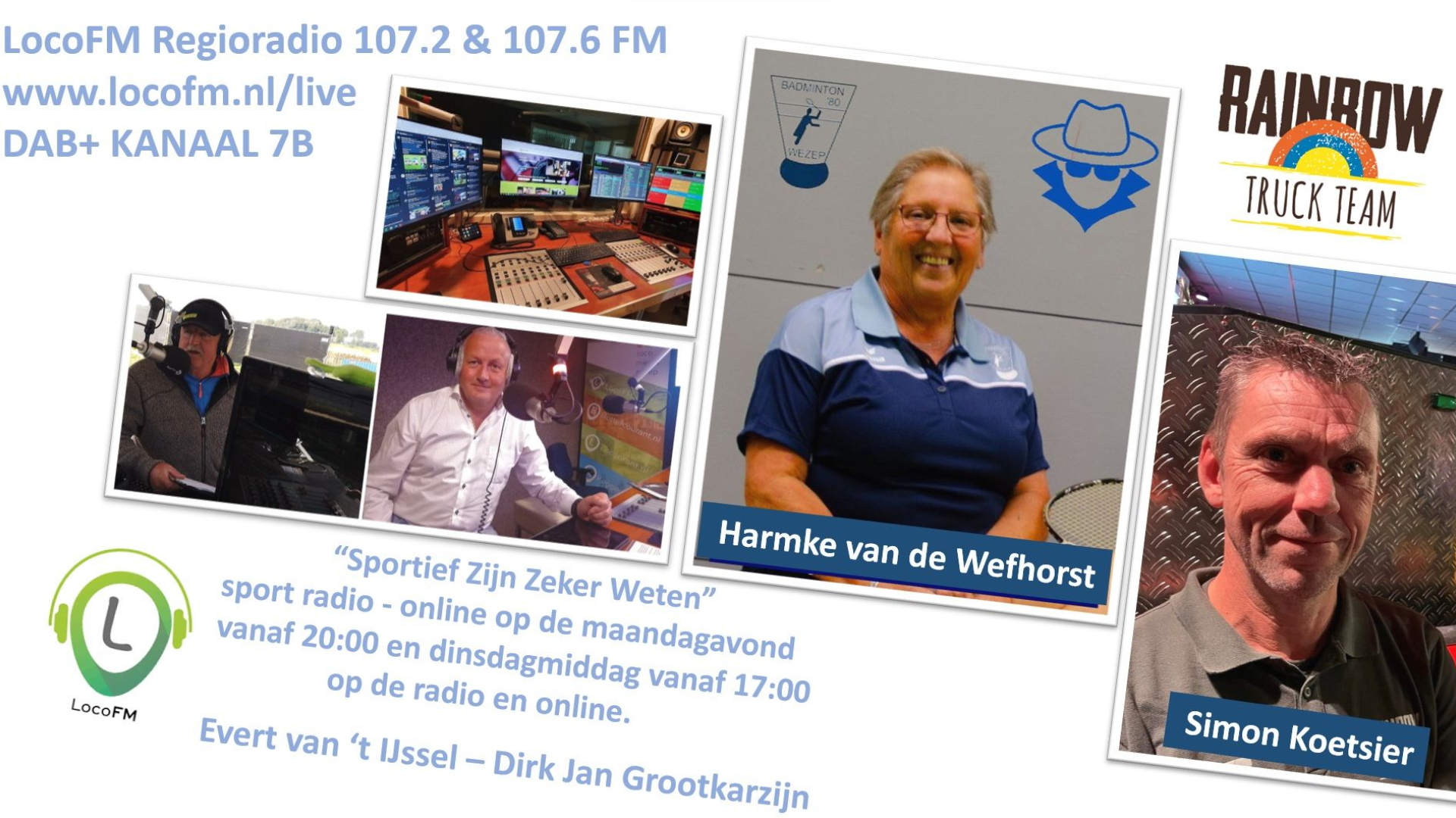 Foto: Sportief Zijn Zeker Weten met als gasten Harmke vd Werfhorst en Simon Koetsier