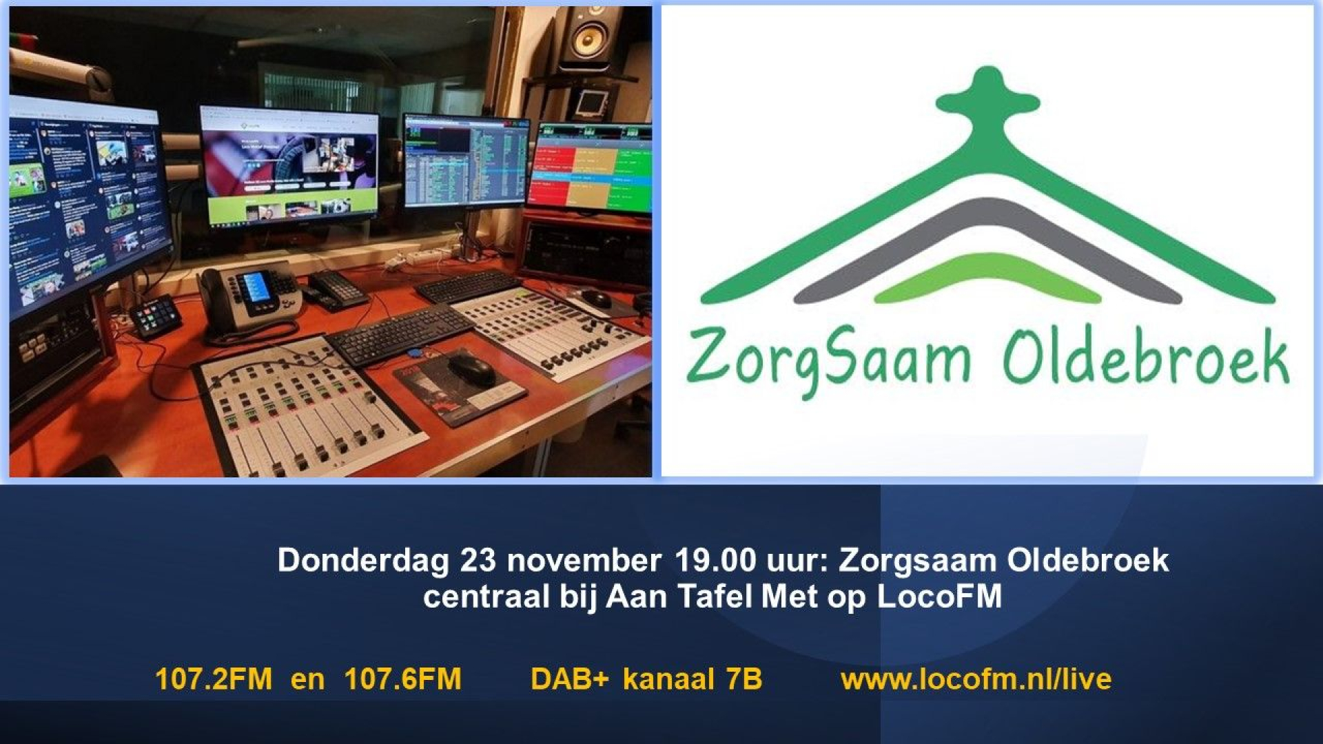 Foto: Zorgsaam Oldebroek centraal bij Aan Tafel Met LocoFM
