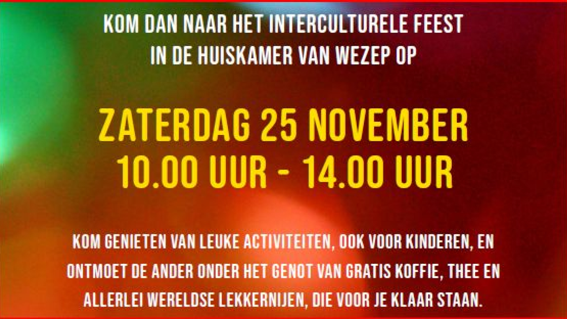 Foto: Intercultureel Feest in De Huiskamer