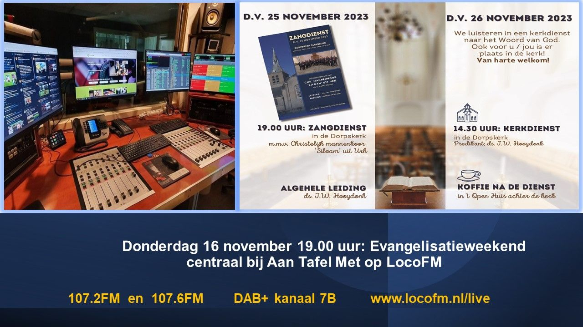 Foto: Evangelisatieweekend Hervormd Oldebroek centraal bij Aan Tafel Met LocoFM