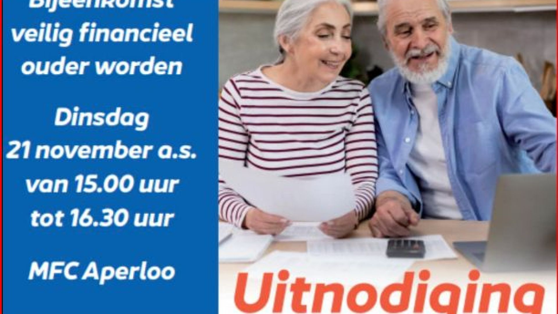 Foto: Bijeenkomst Veilig Financieel Ouder worden