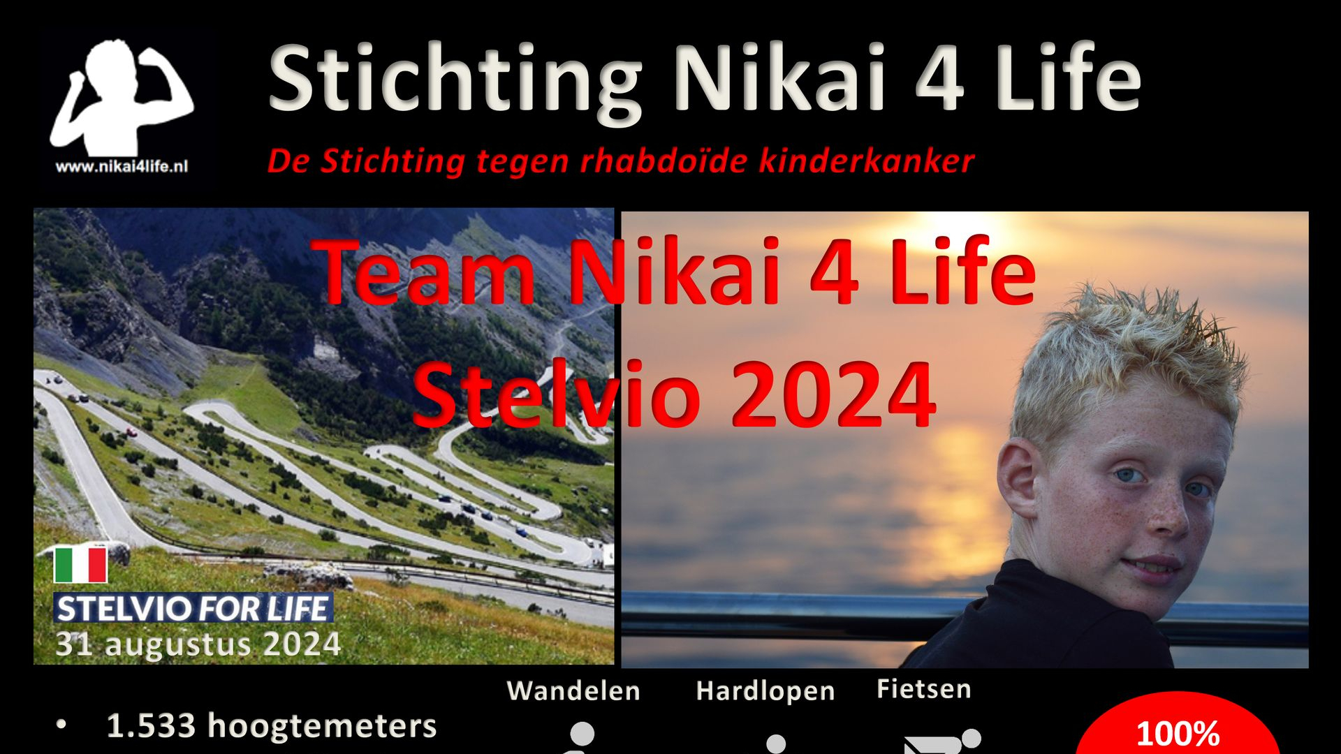 Foto: Donderdag 23 november: Online informatieavond Stelvio for Life met Team Nikai 4 Life