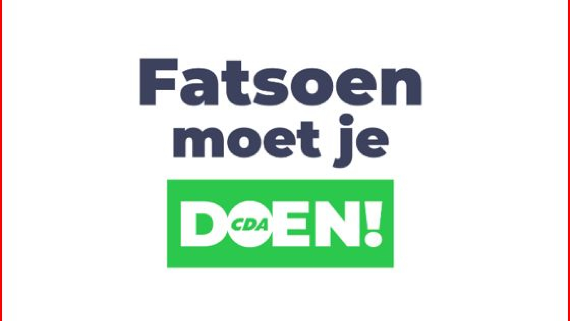 Foto: Fatsoen moet je doen