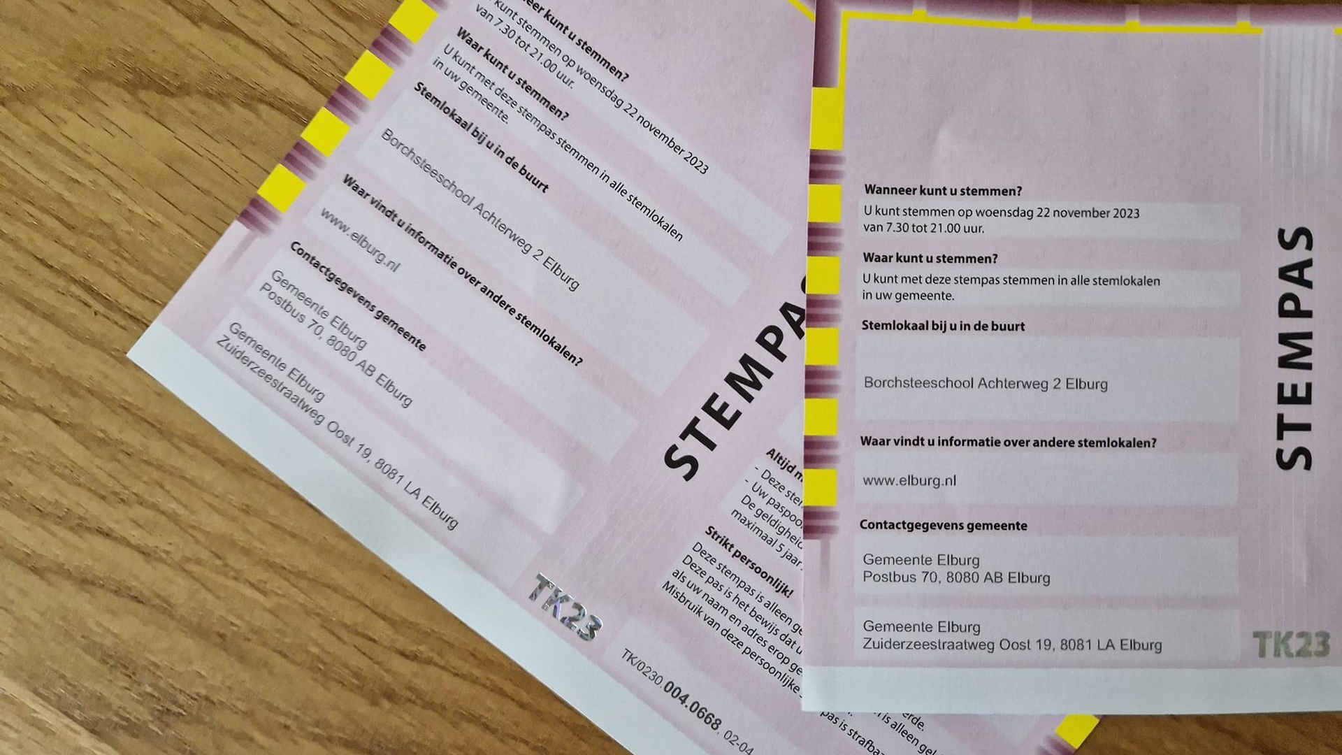 Foto: Stempassen worden bezorgd