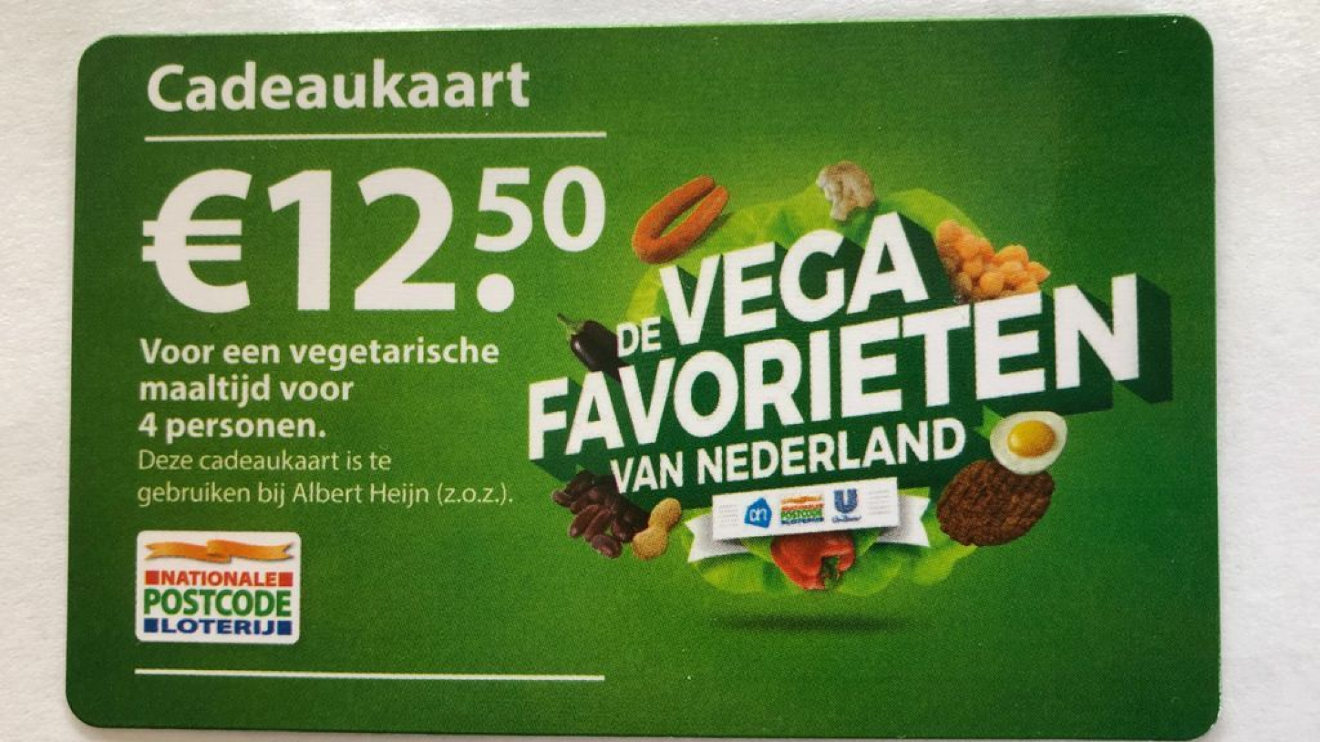 Foto: Schenk Voedselbank uw Cadeaukaart Postcode Loterij