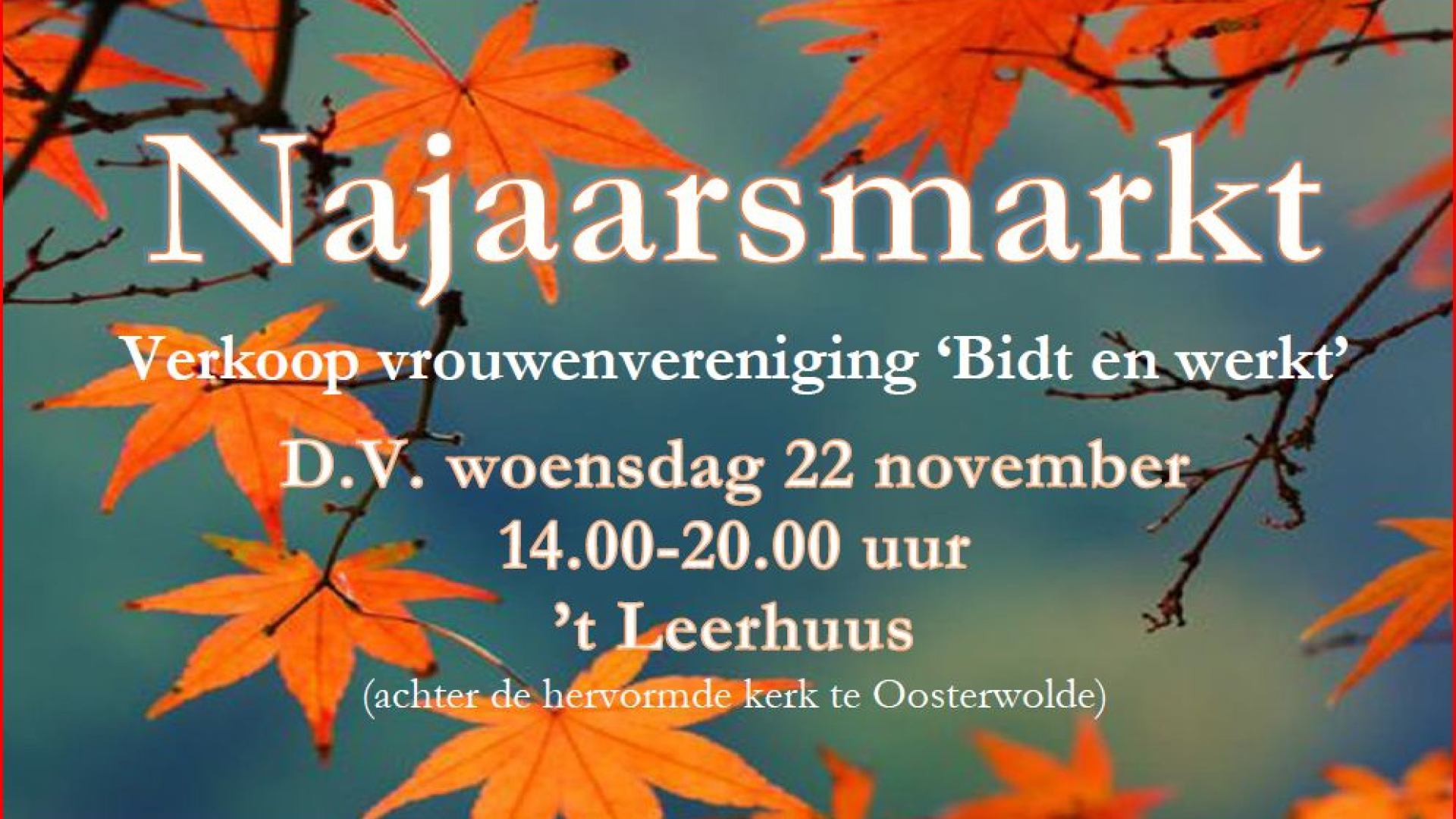 Foto: Najaarsmarkt woensdag 22 november Hervormde kerk Oosterwolde