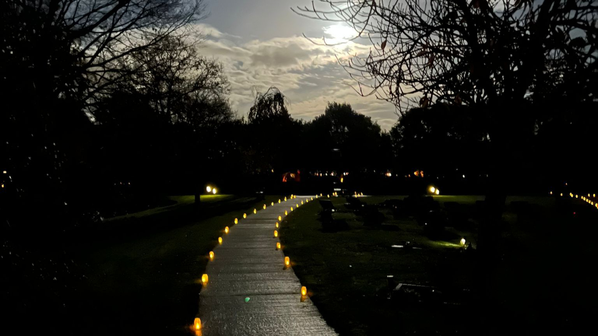 Foto: Herinneringen in het licht: lichtjeswandeling begraafplaats ’t Harde