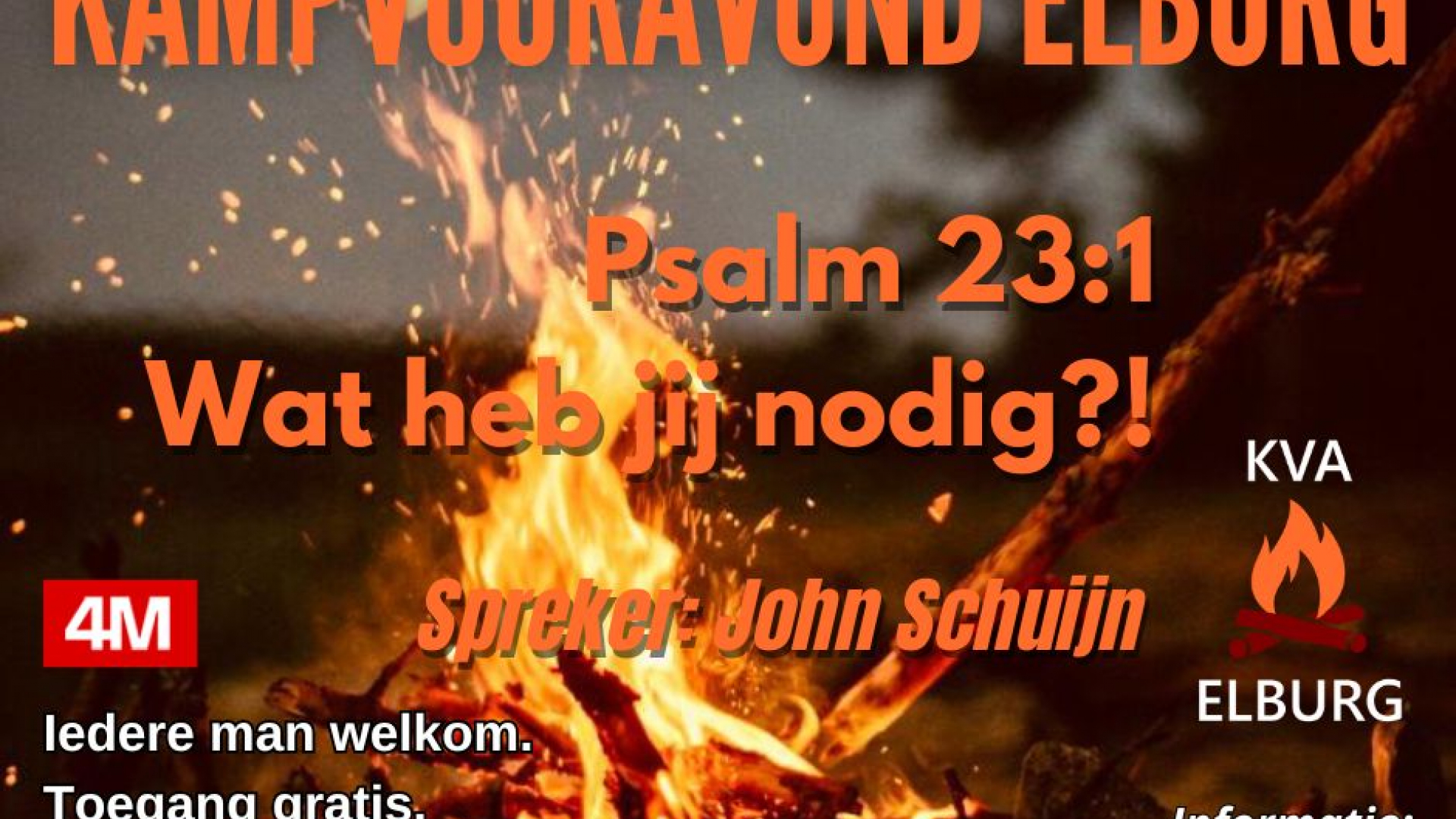 Foto: Kampvuuravond voor mannen