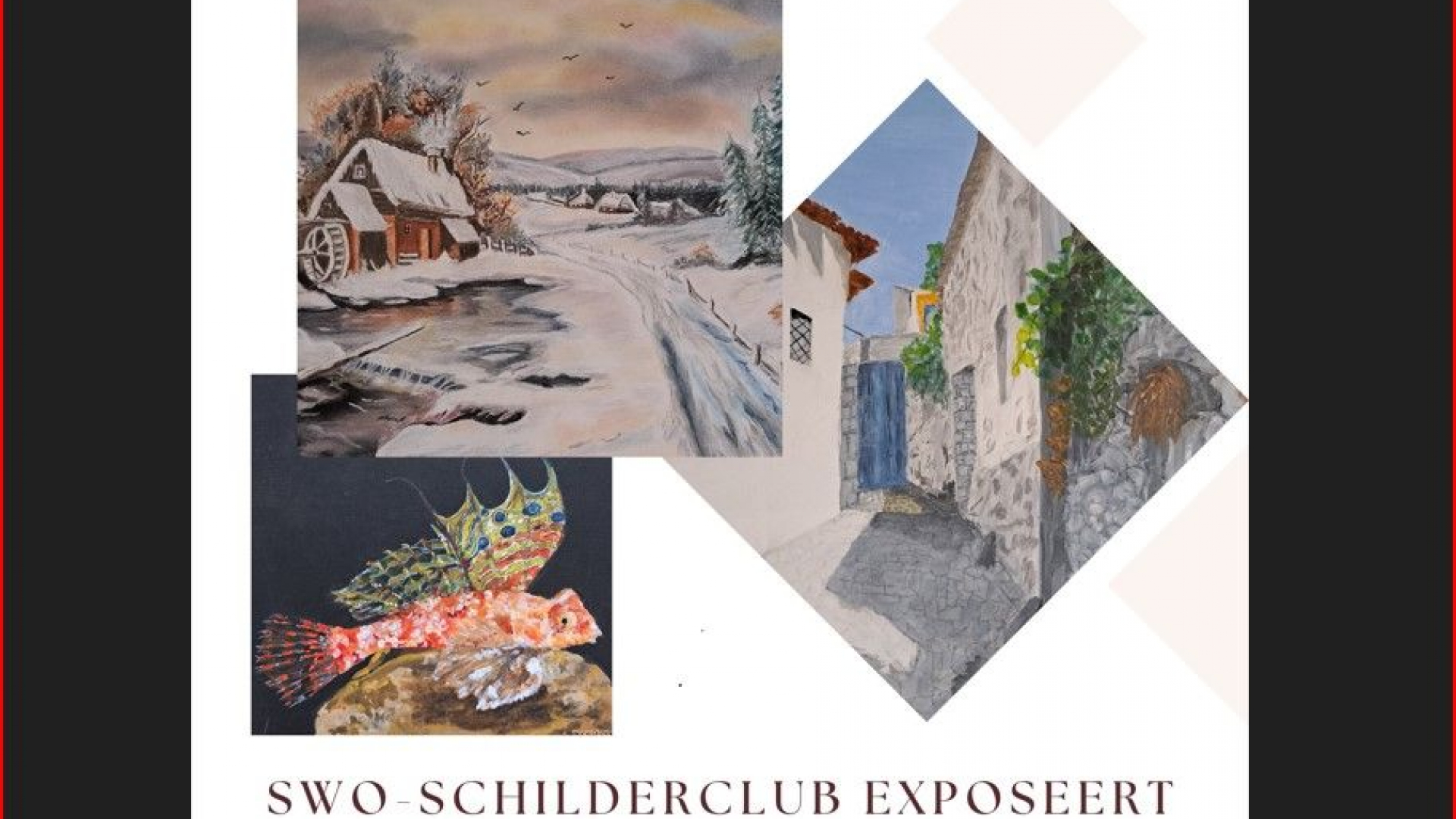 Foto: Expositie SWO-schilderclub in MFC Hart van Oosterwolde