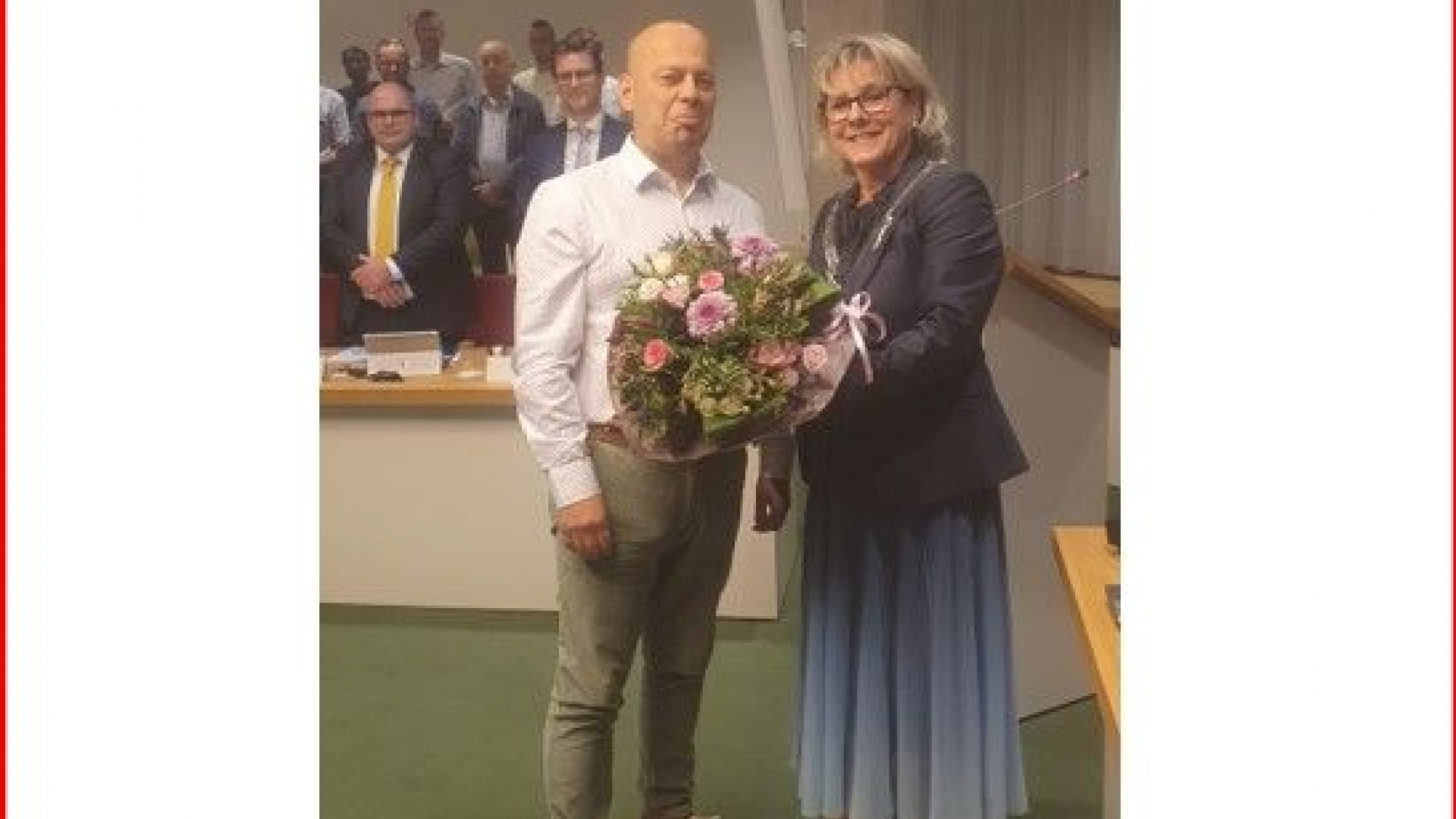 Foto: Henk Klein beëdigd als raadscommissielid Samenleving en Bestuur voor het CDA