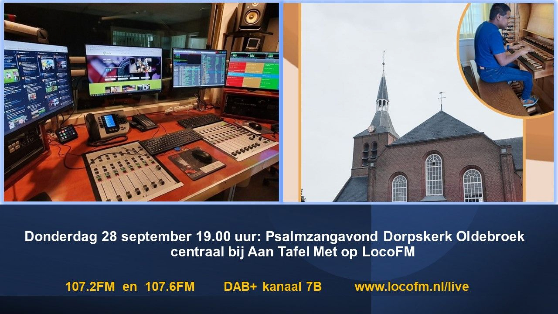 Foto: Psalmzangavond Dorpskerk Oldebroek centraal bij Aan Tafel Met LocoFM