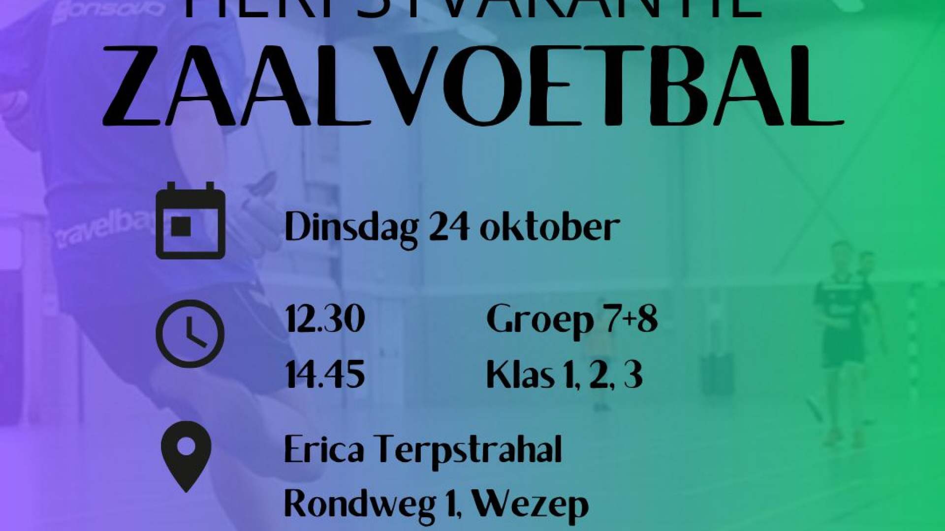 Foto: Zaalvoetbaltoernooi in de herfstvakantie