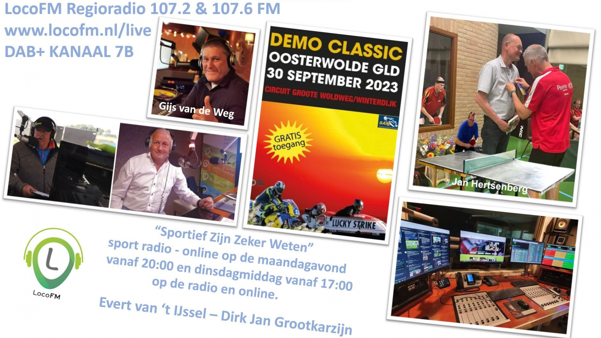 Foto: Jan Hertsenberg en Gijs van de Weg zijn te gast in Sportief Zijn Zeker Weten