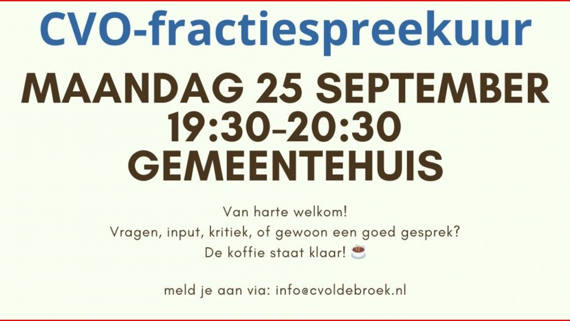 Foto: Raadsdebat interpellatie AZC-dossier 28 september & Fractiespreekuur CVO