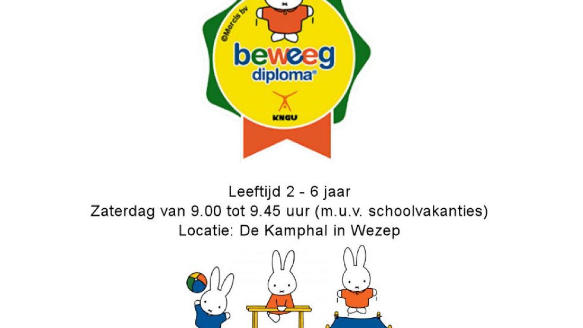 Foto: Gymnastiekvereniging OLVO start weer met Nijntje Beweegdiploma