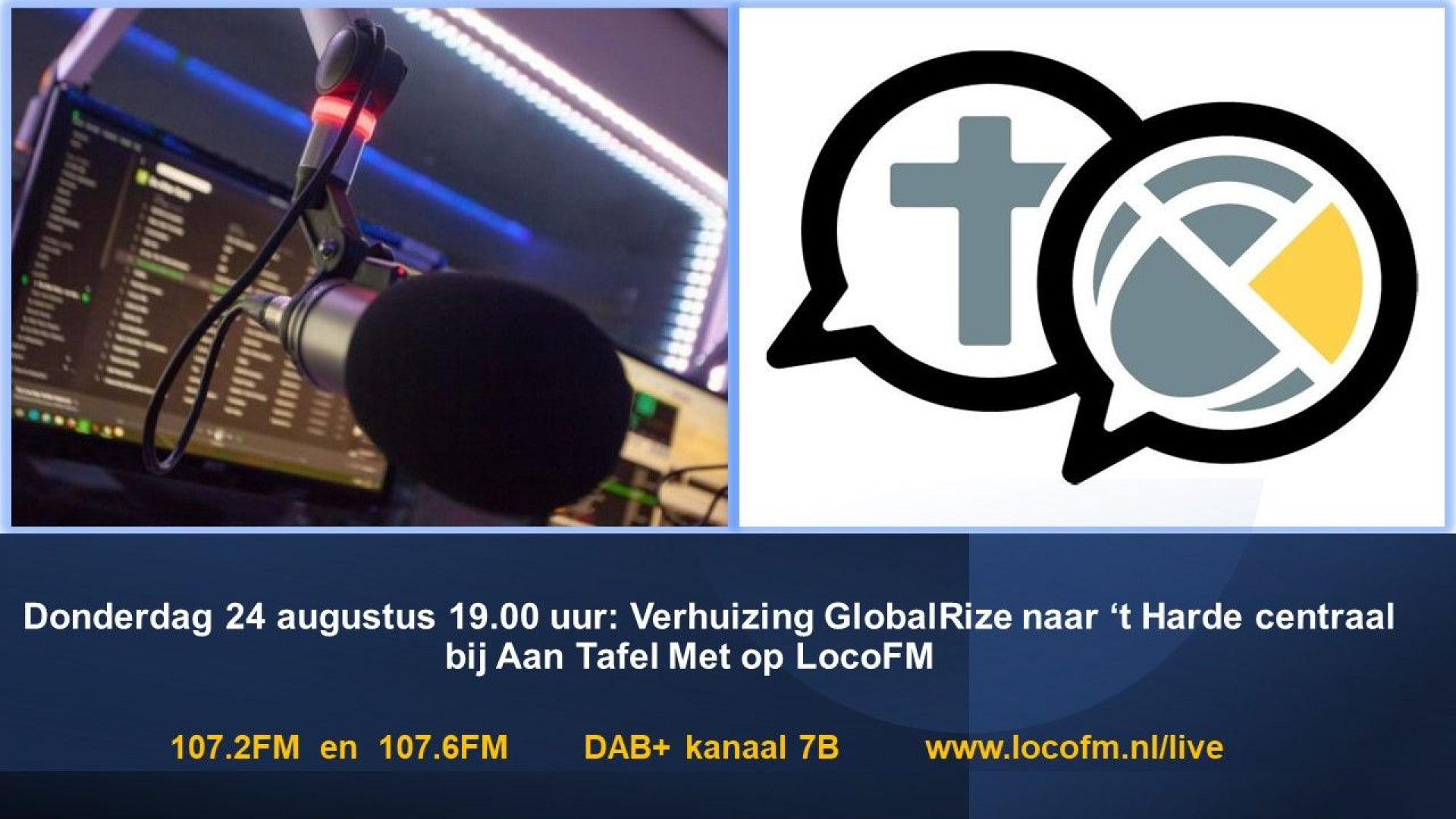 Foto: Verhuizing GlobalRize centraal bij Aan Tafel Met LocoFM