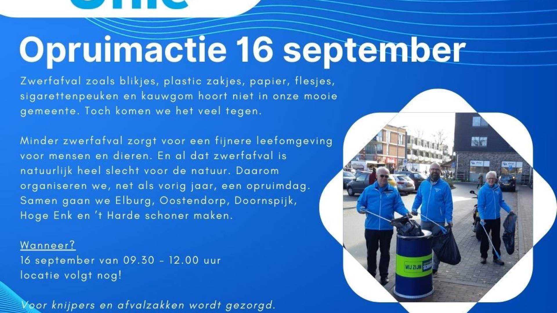 Foto: Opruimactie ChristenUnie Elburg