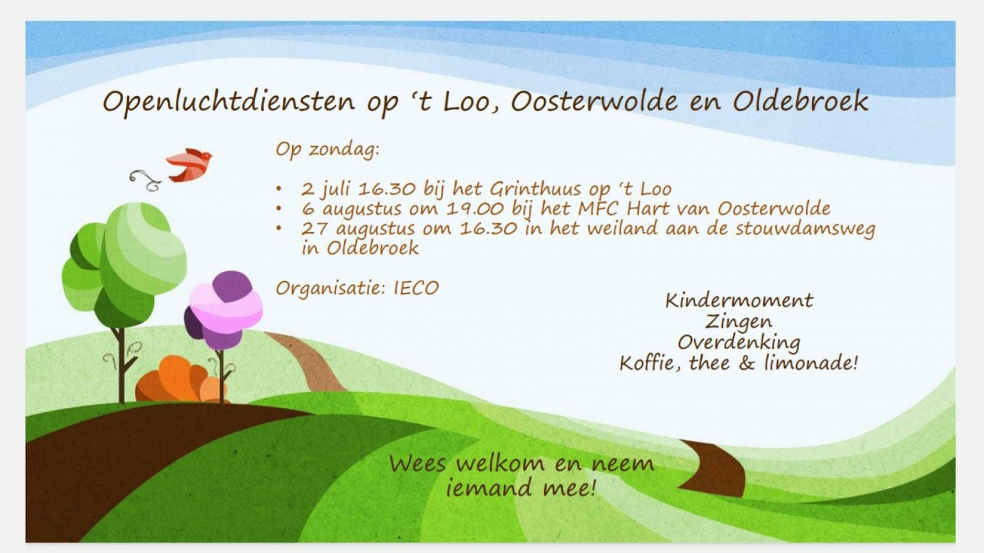 Foto: Openluchtdienst in Oldebroek