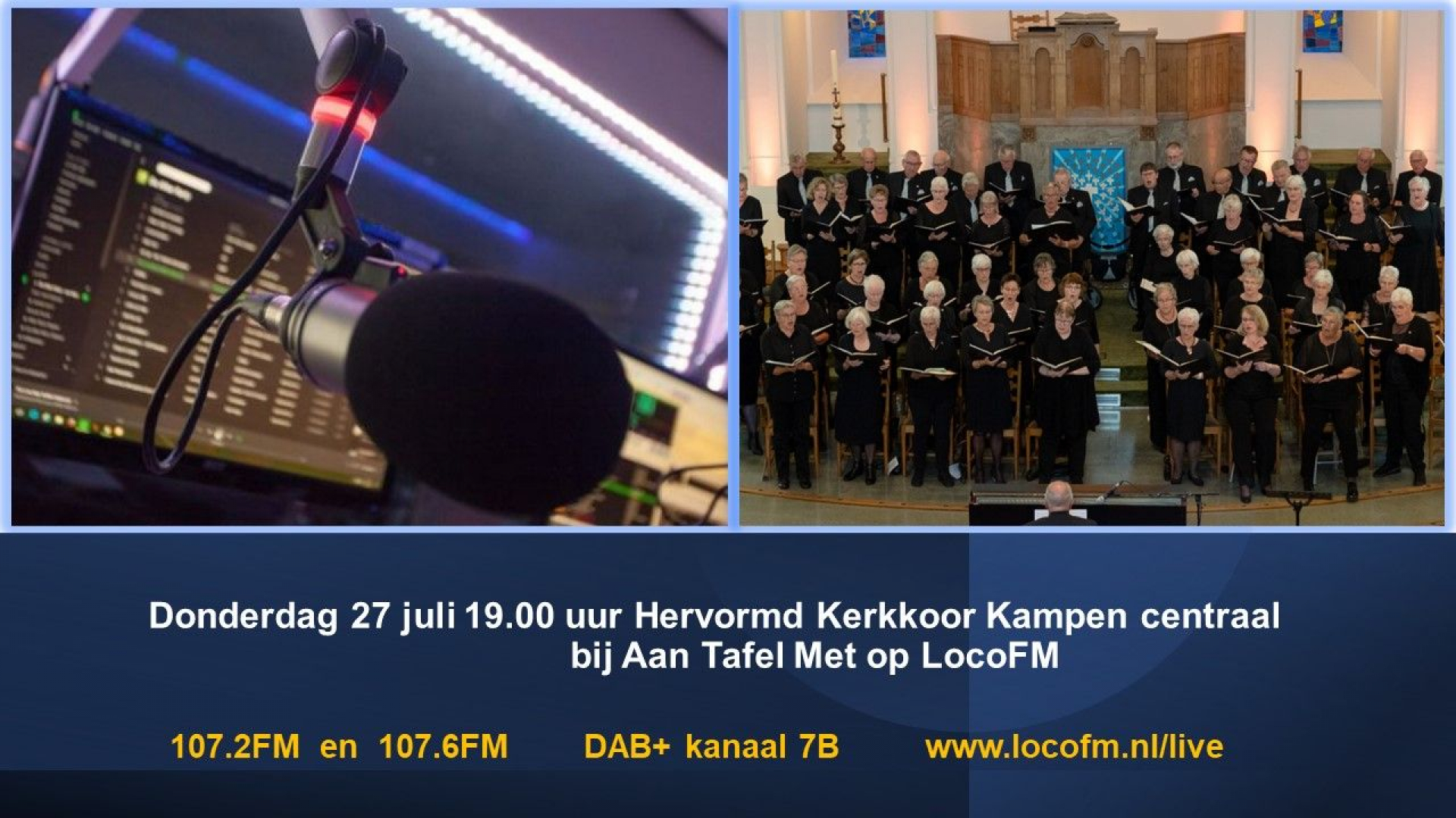 Foto: Hervormd Kerkkoor Kampen centraal bij Aan Tafel Met LocoFM