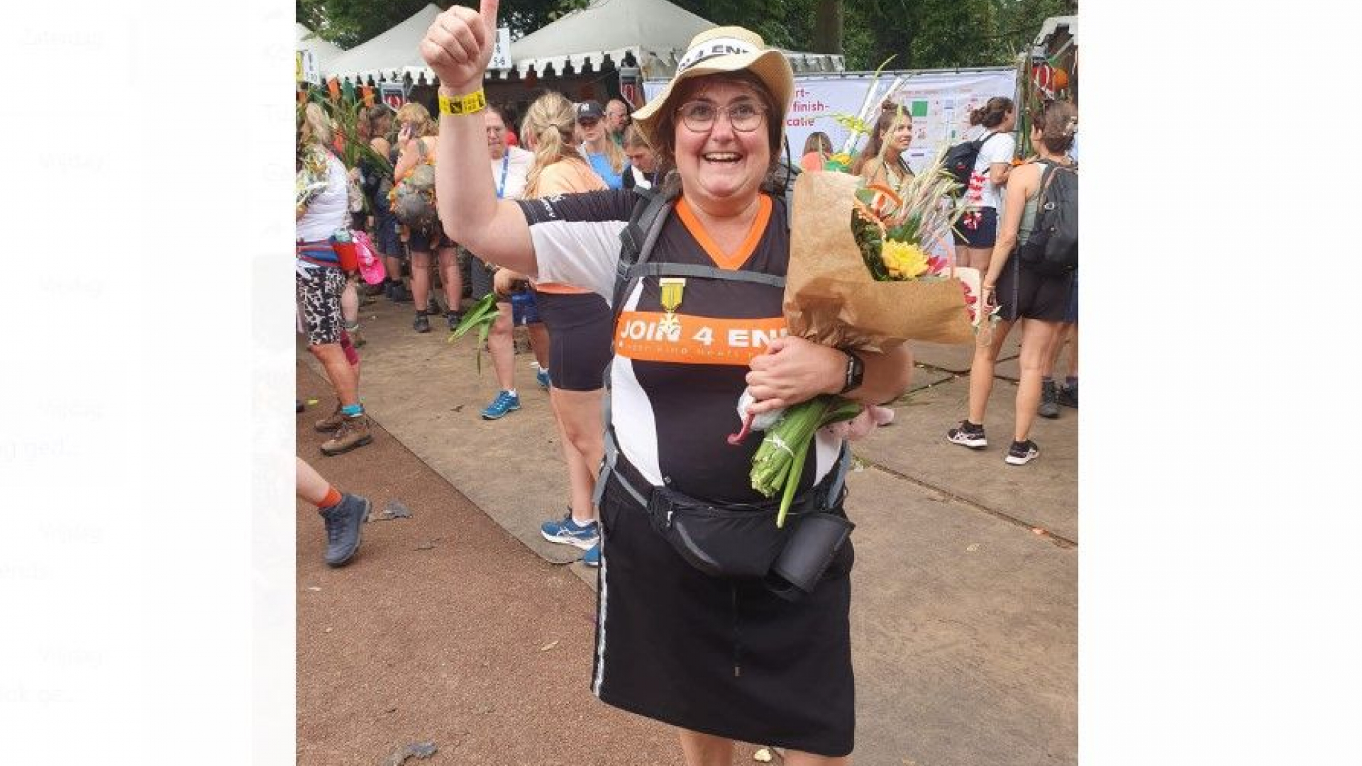 Foto: Claudia Korenberg loopt €1865,- bijeen voor Join4Energy
