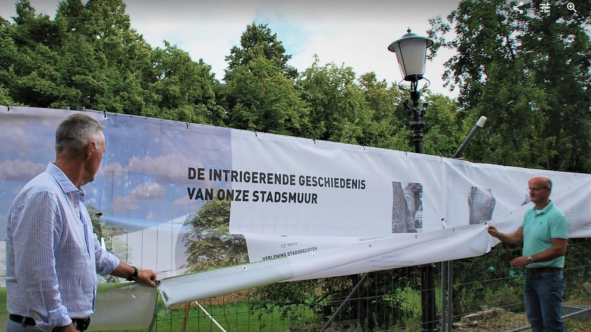 Foto: Herstel van de stadsmuur aan de Noorderwalstraat
