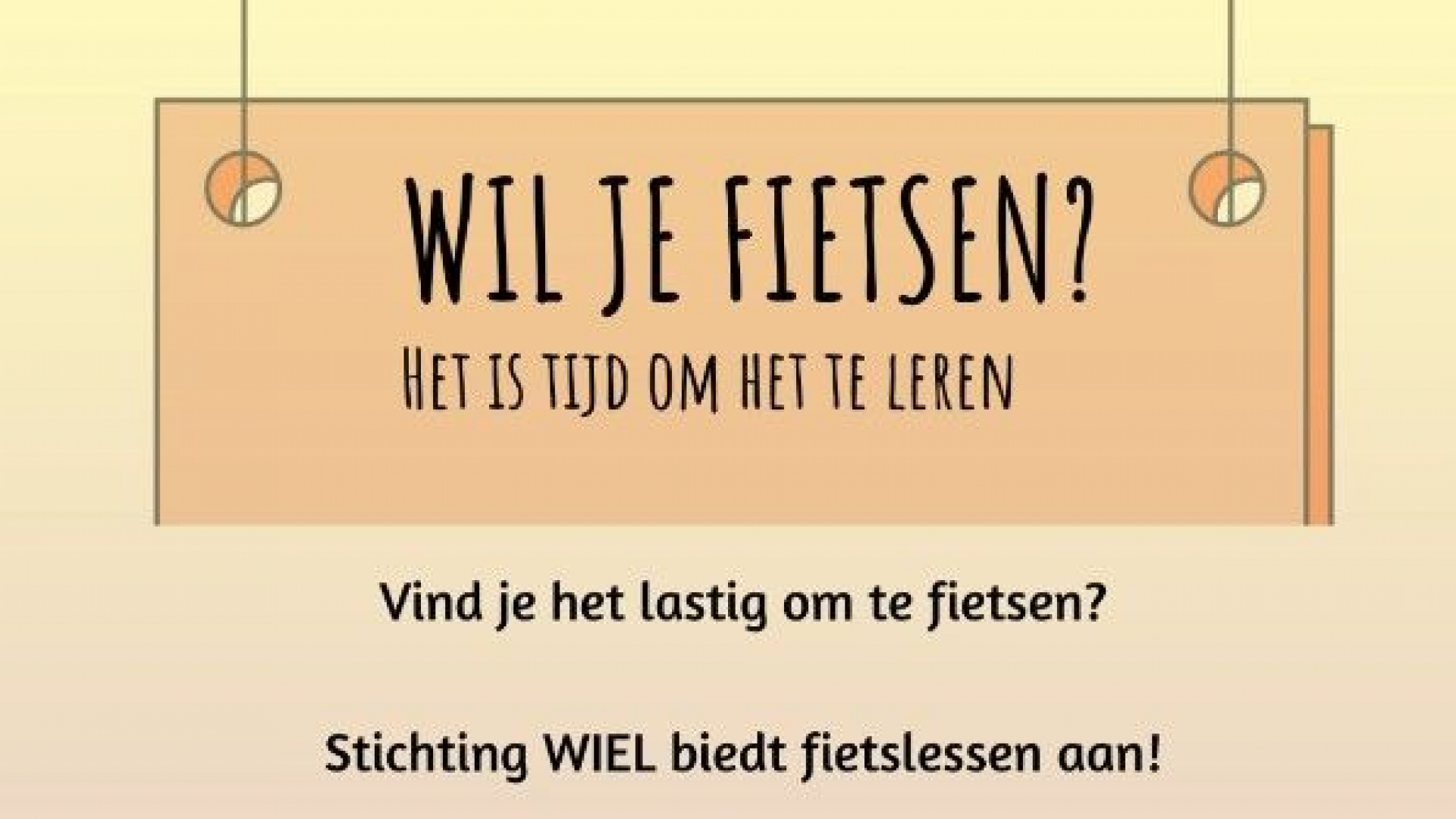 Foto: Stichting WIEL biedt fietslessen aan