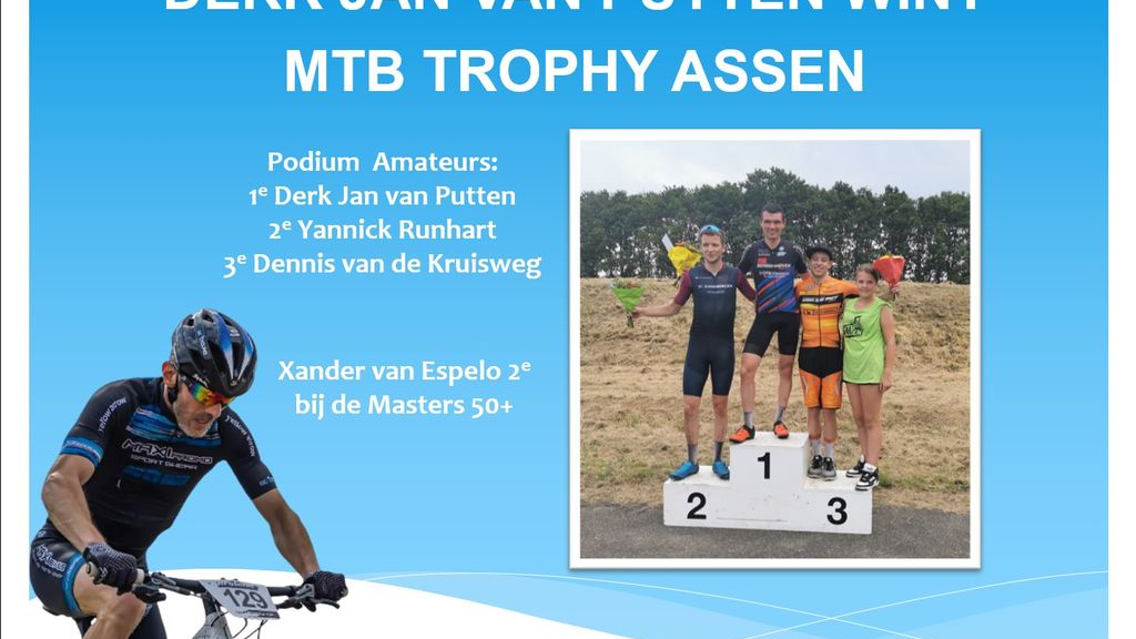 Foto: Derk Jan van Putten wint  de MTB Trophy Assen