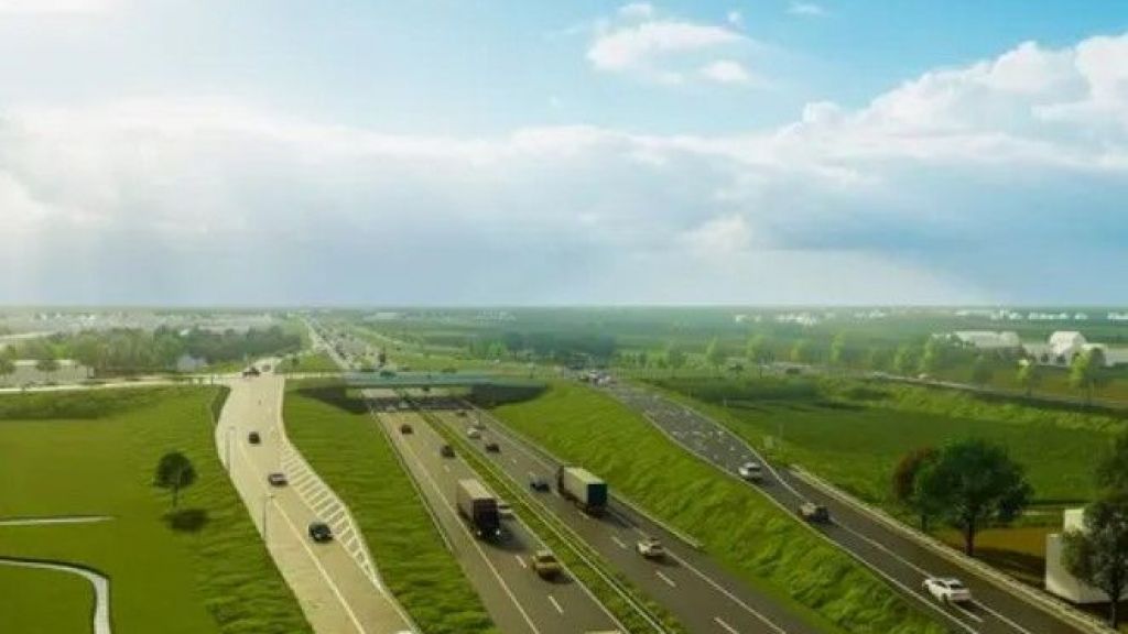 Foto: Werkzaamheden voor nieuwe aansluiting Wezep en H2O op A28