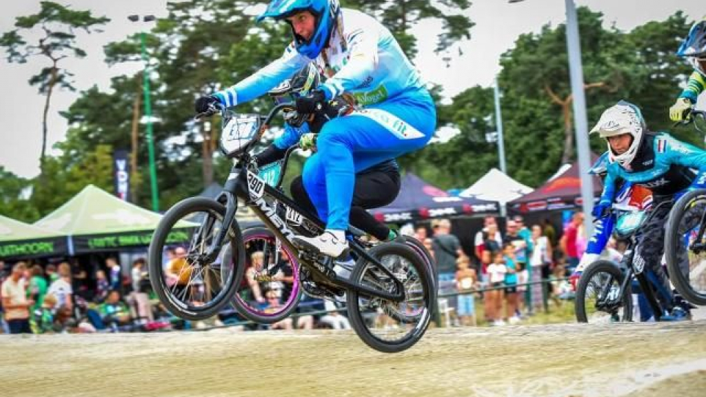 Foto: Celia Visch 3e op Nederlands Kampioenschap BMX KNWU