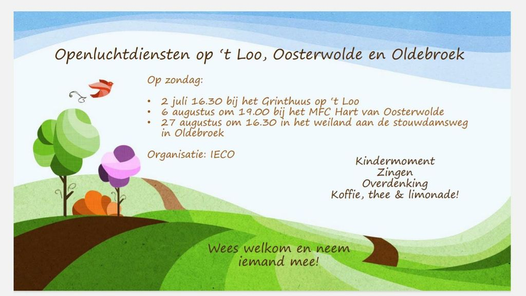 Foto: Openluchtdienst op 't Loo