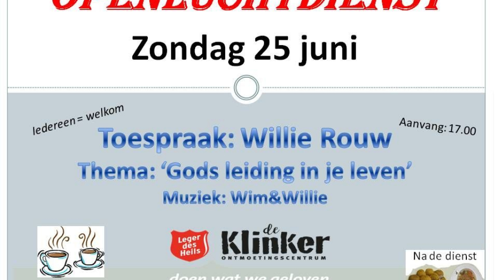 Foto: Openluchtdienst bij de Klinker