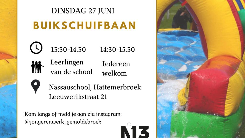 Foto: Buikschuifbaan in Hattemerbroek